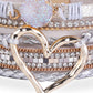 1pc Tribal Multi layer Heart Pattern Rhinestone Magnet Wide Bracelet