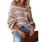 Low Neck Sweater/Long Sleeve Sweater/Loose Sweater