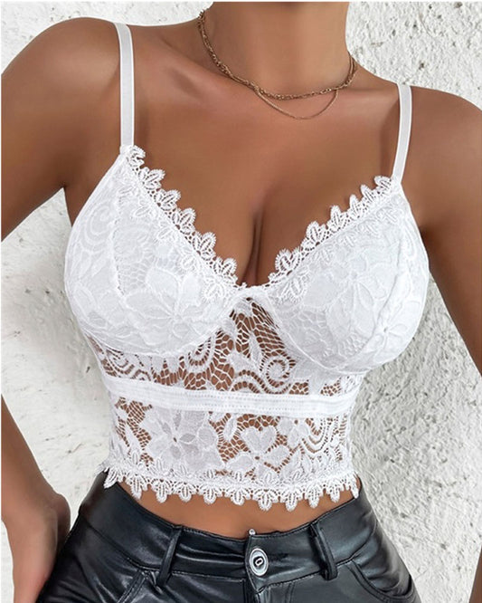 Crochet Lace Crop Cami Top