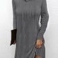 Hooded Cable Textured Casual Dress