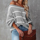 Low Neck Sweater/Long Sleeve Sweater/Loose Sweater