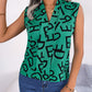 Letter Print V Neck Tank Top