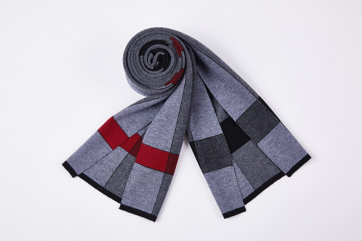 Men's and Women's Warm Soft Luxury Wool Scarf D012