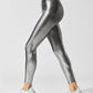 Metallic High Waist Pencil Leggings