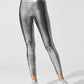 Metallic High Waist Pencil Leggings