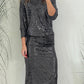 Round Neck Allover Sequin Dress