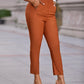 High Waist Cropped Work Pants