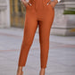 High Waist Cropped Work Pants