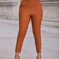 High Waist Cropped Work Pants