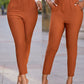 High Waist Cropped Work Pants