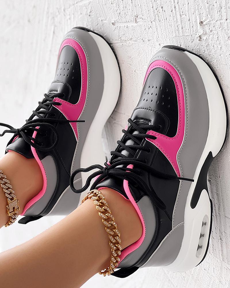 Breathable Lace up Sports Sneakers