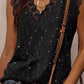 Glitter Crochet Lace Patch Tank Top