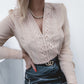 Contrast Lace Long Sleeve Top