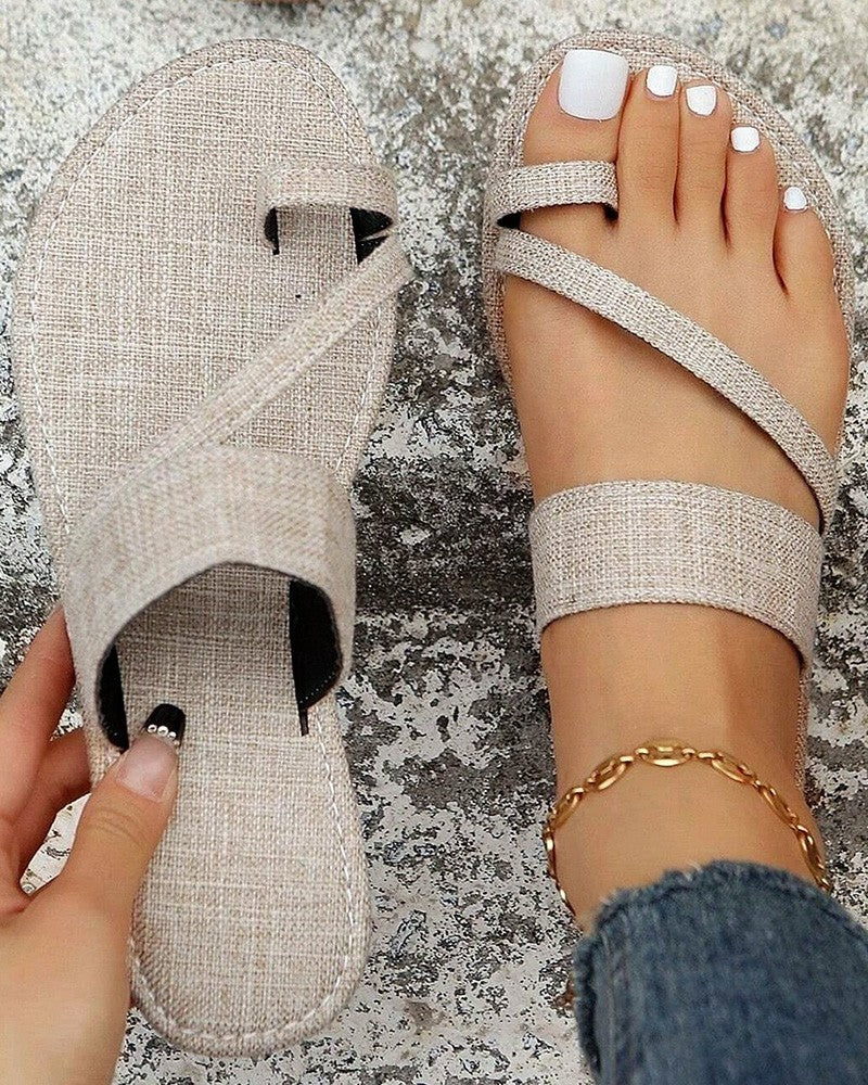 Toe Ring Summer Casual Flip Flops