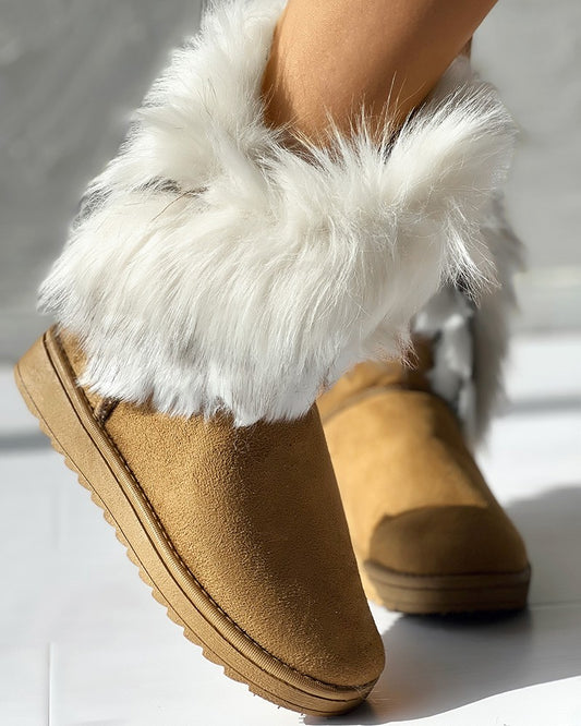 Faux Fur Lined Snow Boots