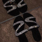 Diamond Strap Embellished Sandals