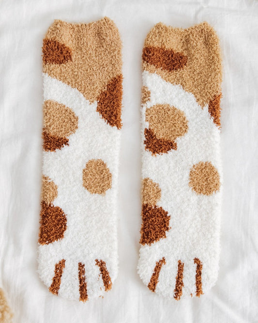 1Pair Christmas Animal Stripe Fuzzy Socks