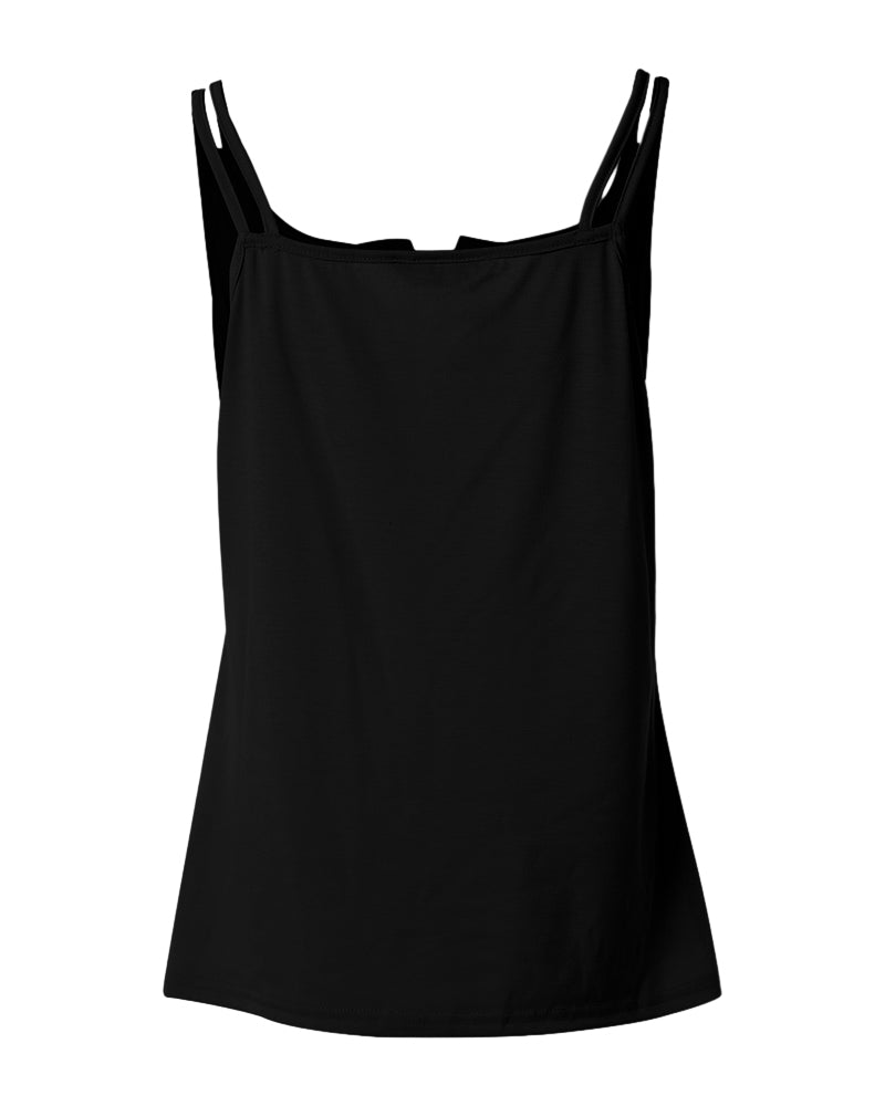 Notch Neck Double Strap Tank Top