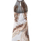 Marble Print Halter Casual Dress