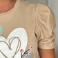Heart Plants Polka Dot Print T Shirt