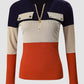 Long Sleeve Zipper Front Ribbed Top