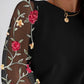 Floral Embroidery Long Sleeve Top