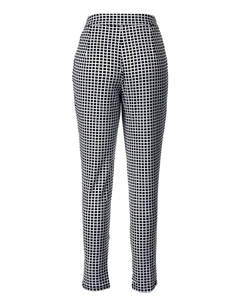 Zipper Fly Geo Print Skinny Pants