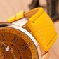 1pc Leather Band Quartz Watch