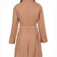 Button Front Longline Coat With Belt