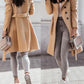 Button Front Longline Coat With Belt