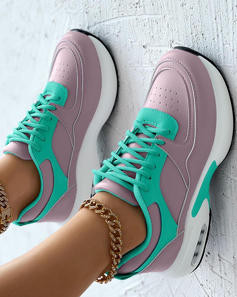 Breathable Lace up Sports Sneakers