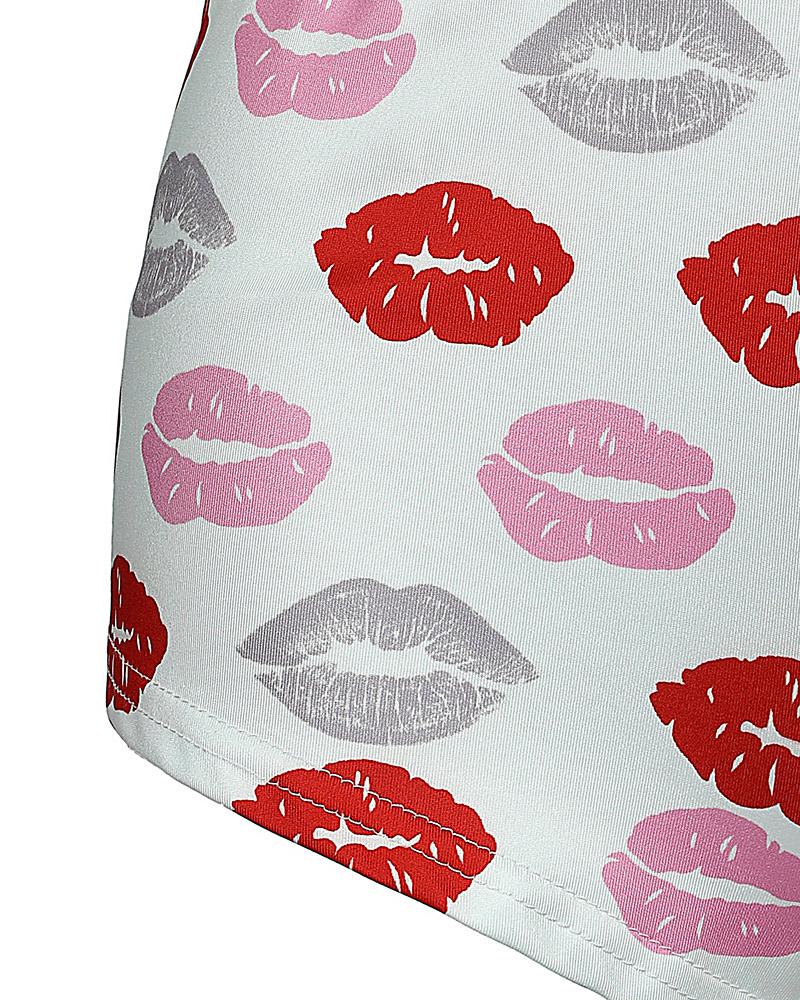 Letter Lip Print High Waist Panty