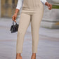 High Waist Cropped Work Pants