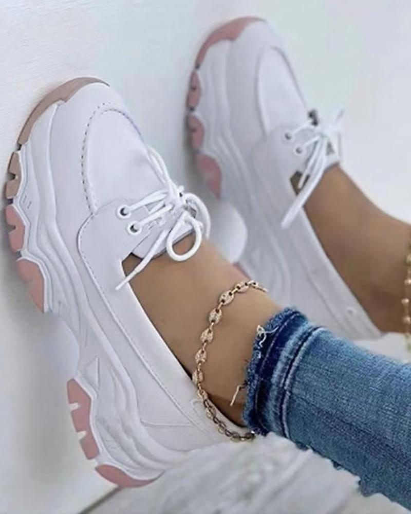 Lace up Slip On Casual Sneakers