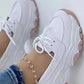 Lace up Slip On Casual Sneakers