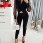 Sheer Mesh Patch Shawl Collar Jumpsuit