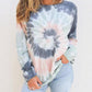 Tie Dye Print O neck Sweatshirt