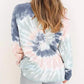 Tie Dye Print O neck Sweatshirt