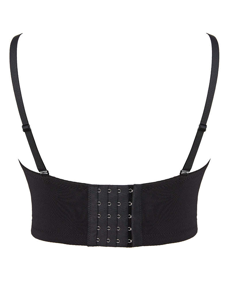 Geometric Sequin Removable Strap Crop Corset Top