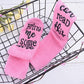 1Pair Funny Letter Print Crew Socks