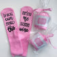 1Pair Funny Letter Print Crew Socks