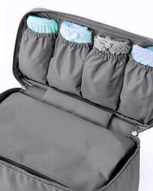 Underwear Organizer Large Compartment Lightweight Double Layer Cosmetic Bag Bra Bag