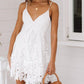 Spaghetti Strap V Neck Lace Dress