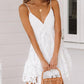 Spaghetti Strap V Neck Lace Dress