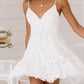 Spaghetti Strap V Neck Lace Dress