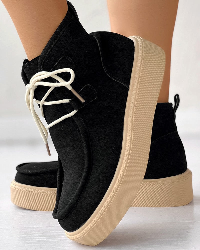 Lace up Platform Ankle Boots