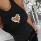 Hollow Heart Rhinestone Tank Top