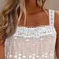 Lace Patch Square Neck Tank Top