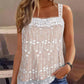 Lace Patch Square Neck Tank Top