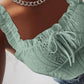 Eyelet Embroidery Frill Hem Tank Top